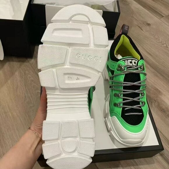 NIB Authentic Gucci  X SEGA MeshTechnical Canvas Calfskin Reflective Sneakers - Picture 3 of 4